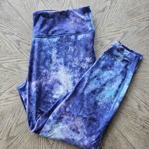 Lulu‎ Inspired Zelos Women's Plus Size 2X  Performance Leggings | Galaxy Print